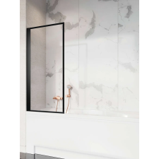 Radaway Nes Black PNJ I Frame fekete kádparaván 90 átlátszó balos kád, zuhanykabin