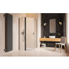 Radaway Nes Black PTJ szögletes fekete zuhanykabin 100x100B átlátszó, balos