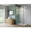 Radaway Nes Black Walk-in II Factory fekete zuhanyfal 70 átlátszó