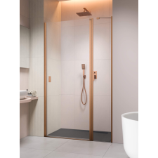 Radaway Nes Brushed Copper DWJ II szálcsiszolt réz zuhanyajtó 80 átlátszó jobbos kád, zuhanykabin