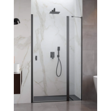 Radaway Nes Brushed GunMetal DWJ II szálcsiszolt fegyvermetál zuhanyajtó 120 átlátszó jobbos kád, zuhanykabin