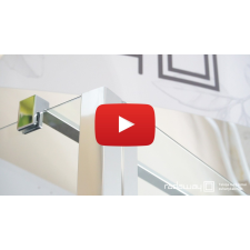 Radaway Nes Brushed Nickel DWS szálcsiszolt króm zuhanyajtó 110 átlátszó jobbos kád, zuhanykabin