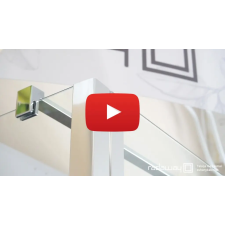 Radaway Nes Brushed Nickel DWS szálcsiszolt króm zuhanyajtó 120 átlátszó balos kád, zuhanykabin