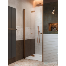 Radaway Nes DWB 80 zuhanyajtó, szálcsiszolt réz profil, balos 10029080-93-01L kád, zuhanykabin