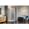 Radaway Nes PTJ szögletes zuhanykabin 100×80J átlátszó, jobbos, ajtó a hosszabb oldalon