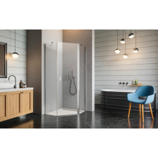 Radaway Nes PTJ szögletes zuhanykabin 80x80 átlátszó jobbos kád, zuhanykabin