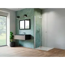 Radaway Nes Walk-in KDD-B zuhanyfal 80 átlátszó balos kád, zuhanykabin