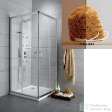 Radaway Premium Plus D 100x80 szögletes zuhanykabin króm/barna 30434-01-08N kád, zuhanykabin