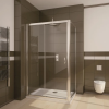 Radaway Premium Plus DWJ+S szögletes zuhanykabin 140x80 barna
