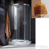 Radaway Premium Plus E 1900 120x90 aszimmetrikus íves tolóajtós zuhanykabin króm/barna 30493-01-08N