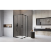 Radaway Premium Pro Black KDD szögletes fekete zuhanykabin 100x100 átlátszó