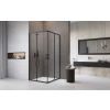 Radaway Premium Pro Black KDD szögletes fekete zuhanykabin 100x90 átlátszó