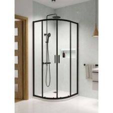 Radaway Premium Pro Black PDD íves fekete zuhanykabin 90Bx90J kád, zuhanykabin