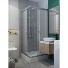 Radaway Projecta C 90x90 szögletes zuhanykabin, króm/fabrik kád, zuhanykabin