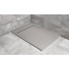 Radaway Teos F lapos szögletes műmárvány zuhanytálca Cemento színben kád, zuhanykabin