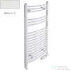 Radeco ADAMO AD4-400/L 1060x450 törölközőszárítós radiátor, SATURN 2 (matt fehér) színben