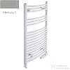 Radeco ADAMO AD5-500/L 1250x550 törölközőszárítós radiátor, MERKURY 3 (metál világosszürke) színben
