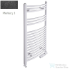 Radeco ADAMO AD6-400/L 1440x450 törölközőszárítós radiátor, MERKURY 6 (metál fekete) színben