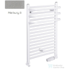 Radeco ARIA A1-600/1 490x635 törölközőszárítós radiátor, MERKURY 3 (metál világosszürke) színben