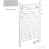 Radeco ARIA A2-500/1 680x535 törölközőszárítós radiátor, MERKURY 1 (metál ezüst) színben
