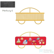 Radeco AUTO 680x1250 design radiátor gyerekszobába, MERKURY 6 (metál fekete) színben fűtőtest, radiátor