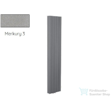 Radeco CAJA 1 1650x320 design radiátor, MERKURY 3 (metál világosszürke) színben fűtőtest, radiátor