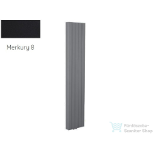 Radeco CAJA 1 1650x320 design radiátor, MERKURY 8 (selyemfényű fekete) színben fűtőtest, radiátor