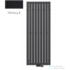 Radeco CALLE 2 1650x620 design radiátor akasztókkal, MERKURY 8 (selyemfényű fekete) színben fűtőtest, radiátor
