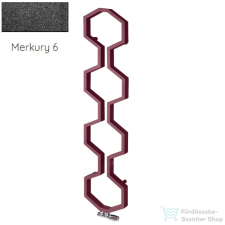 Radeco CARMEL 1800x400 design radiátor,MERKURY 6 (metál fekete) színben fűtőtest, radiátor