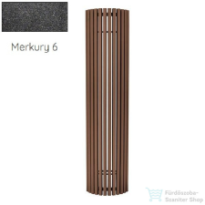 Radeco CARRERA P 1800x430 íves design radiátor, MERKURY 6 (metál fekete) színben fűtőtest, radiátor