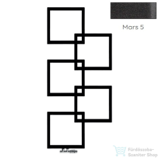 Radeco LOCO 5 MINI 1123x500 design radiátor, MARS 5 (antracit) színben,jobbos fűtőtest, radiátor