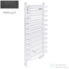 Radeco MARIO A6-350/M 1440x385 törölközőszárítós radiátor MERKURY 6 (metál fekete) színben