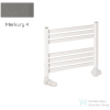Radeco PINO K AK1-400/EP 415x430 törölközőszárítós radiátor, MERKURY 4 (metál szürke) színben