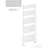 Radeco PINO K AK6-500/EP 1450x530 törölközőszárítós radiátor, SATURN 1 (metál jégszürke) színben