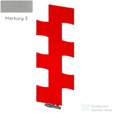 Radeco PUZEL 1190x490 design radiátor,MERKURY 3 (metál világosszürke) színben fűtőtest, radiátor
