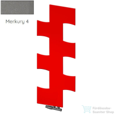 Radeco PUZEL 1190x490 design radiátor,MERKURY 4 (metál szürke) színben fűtőtest, radiátor