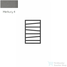 Radeco VIBO 1 821x550 design radiátor,MERKURY 4 (metál szürke) színben fűtőtest, radiátor