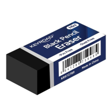 Radír, 30 db/display, Keyroad Tec Black, fekete radír