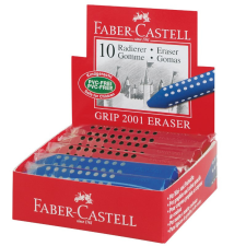 Radír FABER-CASTELL Grip 2001 háromszögletű 90x15x15mm piros/kék radír