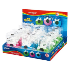 Radír, PVC mentes 24 db/display Keyroad Ufo Spinner vegyes színek radír