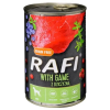 RAFI Rafi kutya pástétom vad, vörös- és kék áfonyával konzerv – 400 g