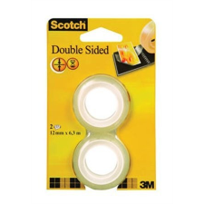 Ragasztószalag, kétoldalas, utántöltő, 12 mm x 6,3 m, 3M SCOTCH ragasztószalag