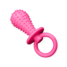  Rágóka kutyáknak - cumi formájú fogtisztító játék rózsaszín játék kutyáknak