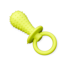  Rágóka kutyáknak - cumi formájú fogtisztító játék sárga játék kutyáknak