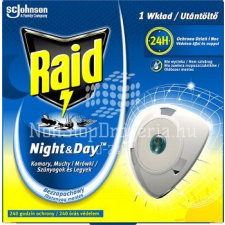 Raid Raid® Night&amp;Day szúnyog- és légyirtó korong készülékhez utántöltő 240 órás tisztító- és takarítószer, higiénia