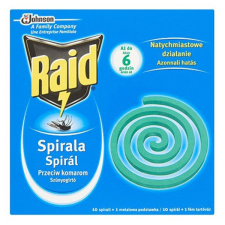 Raid Rovarírtó szúnyogirtó spirál RAID kültéri 10db-os tisztító- és takarítószer, higiénia