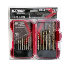 Raider Csigafúró készlet fémhez 1,5-10 mm hss+tin (15 db-os) raider 157789 fúrószár