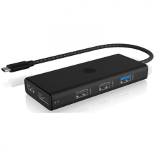 RaidSonic Icy Box IB-DK4011-CPD 7in1 USB Type-C DockingStation Black laptop kellék