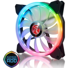 RAIJINTEK IRIS 14 Rainbow RGB PWM 14cm 2db-os + Vezérlő (0R400049) - Ventilátor hűtés