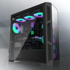 RAIJINTEK Ponos Ultra MS4 Számítógépház - Fekete (0R20B00226) számítógép ház